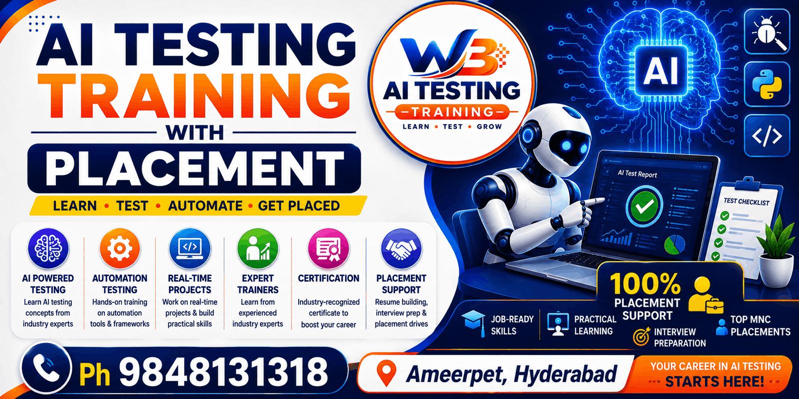 AI Testing Training with Placement